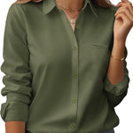 Zeagoo Womens Button Down Shirt Long Sleeve Blouse Business Work Tops Dressy Casual Floral Printed Outfits with Pocket