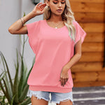 Nadorine Batwing Chiffon Blouse Tunic T-Shirt (DE Only)
