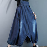Simple Denim Buttoned Overalls&Dress