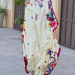 Elegant Printed Satin Loose Maxi Robe