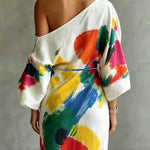 Adeline | Abstract Print Maxi Dress