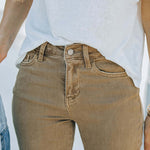 Loose High Waist Retro Bootcut Trousers