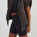 Fall and Forever Zipper Pocket Hooded Quilted Cotton Vest