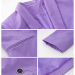 Nadorine Casual Blazers Double Breasted Long Sleeve Work Office Blazer Jacket