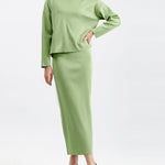 Nadorine Women's Casual Loose Fashion Long Skirt Two-piece Set