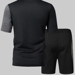 KZZ Men's Short-Sleeve T-Shirt Set with 3D Printing