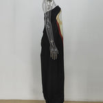 Loose Plus Size Printed Split-Joint Tube Maxi Dresses