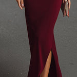 Elegant Square-Neck Bodycon Midi Dress