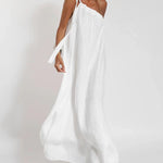 Sleeveless Asymmetrical Off-Shoulder Slit Dress