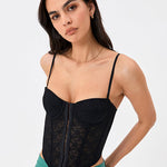 Lace Stitching Herringbone Camisole Top