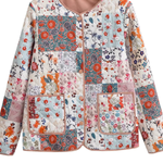 Printed Cotton Jacket + Vest + Skirt Set