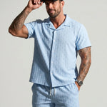 KZZ Men's Textured Two-Piece Set