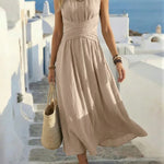 Sage | Sleeveless Boho A-Line Dress