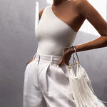 One-shoulder Sports Tank Tops Crop Tops Vest