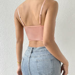Thin Cup Lace Colorblock Bra Set Shaped Push Up Underwear Set