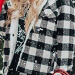 Plaid Fleece Cropped Button Down Jackets