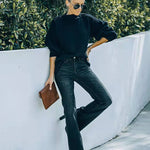 Flared Jeans High Waist Stretch Slimming Wide Leg Pants