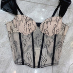 Nadorine Corset Lace Bralette Crop Tank