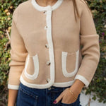Selena Casual Beige Cardigan