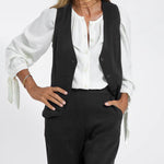 Nadorine Casual Two-piece Set Solid Color Vest and Trousers Pants