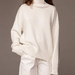 Turtleneck Loose Long Sleeve Knitted Pullover Sweater Tops