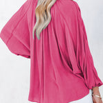 Nadorine Split V Neck Long Sleeve Dolman Blouse for Women Casual Business Work Office 2026 | Under $40