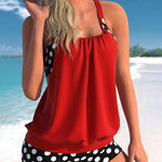 Tummy Control Tankini Sets Tank Top and Boyshort Two Piece Swimsuits