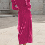 Celebrities Elegant Solid Strap Design V Neck Princess Dresses