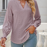 Nadorine Long Sleeve T-Shirt Solid O Neck Elastic Tops for Women Casual Work Office Loose Fit 2026 | Under $40
