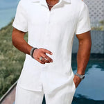 Cedric | Classic Button Shirt and Shorts Summer Set