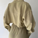 Two Piece Outfits Casual Lounge Sets Long Sleeve Short Casual Shirt with Drawstring Trousers Set