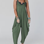 Nadorine Women's Casual Loose Summer Rompers Sleeveless Loose Spaghetti Strap Baggy Overalls Harem Jumpsuits
