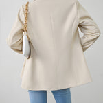 Nadorine Casual Blazers Double Breasted Long Sleeve Work Office Blazer Jacket