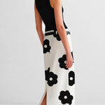 Floral Printed Split-Back Skirts Bottoms