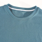 KZZ Men's Ribbed Knit Two-Piece Set