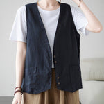 Sleeveless Vest Jacket Casual Loose Women's Waistcoat