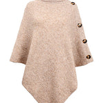 Casual 7 Colors High-Neck Sweater Cape