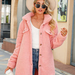 Nadorine Button Down Winter Warm Brushed Jacket