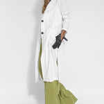 Nadorine Chic Slim Fit Long Sleeve Blazers Collar Long Jacket