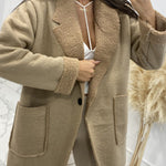 Warm short sherpa women's jacket