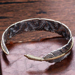Vintage Western Feather Cuff Bracelet