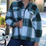 Plaid Print Shirt Jacket Outerwear