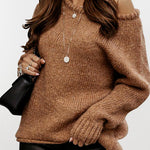 Women  Ribbed Knitted Oversized Pullover Sweater