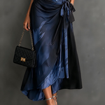 Camilla | Abstract Print Midi Wrap Dress