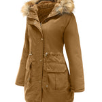 Faux Fur Hood Parka Jacket