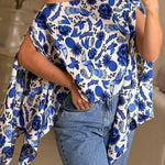 Lisette Unique Print Batwing Sleeve Loose Blouse ( Includes Tube Top）