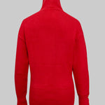 Long Sleeves Loose Beaded Solid Color Split-Side High Neck Sweater Tops