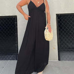 Nadorine Women's Casual Loose-Fitting Sleeveless Wide-Leg Jumpsuit