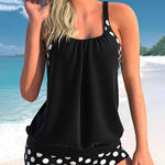 Tummy Control Tankini Sets Tank Top and Boyshort Two Piece Swimsuits