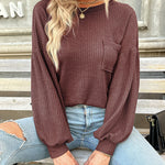 Nadorine Long Sleeve Backless Hollow Knit Sweater for Women Casual Work Office Loose Fit 2026 | Under